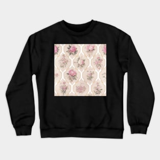 Pink Floral Pattern Crewneck Sweatshirt